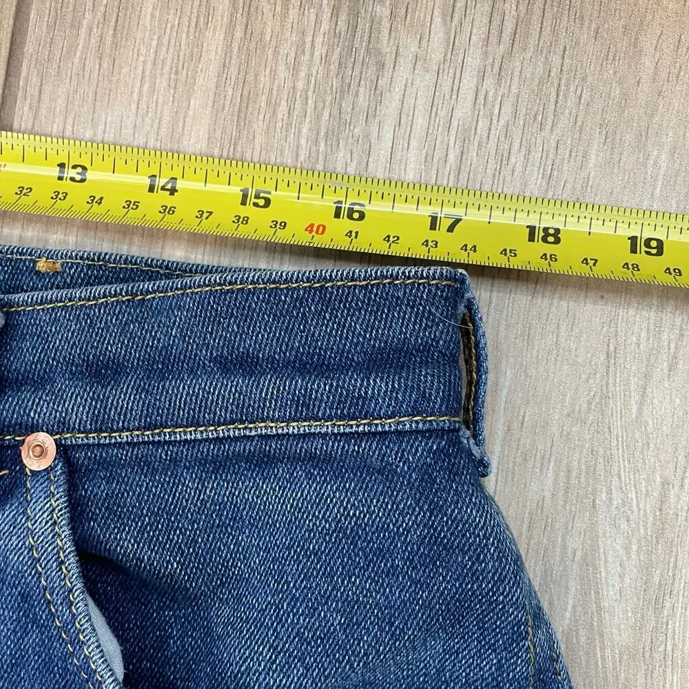 Vintage Lee Jeans Womens 38 USA Union Made High Rise Straight Leg Blue Mom Denim